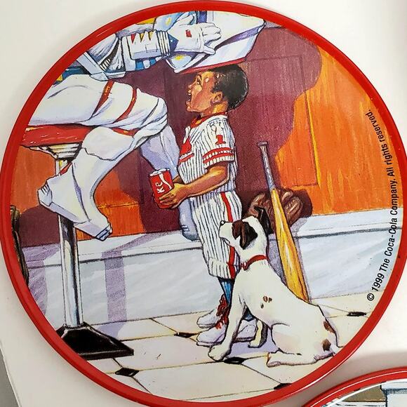Nostalgic 1998 Coca-Cola Coasters in Tin-Space Exploration & Leisure Theme Set/4 - Picture 5 of 6